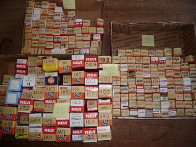 Lot 218 miscellaneous Vacuum Tubes, most used & good, RCA Receiving Tube Manual