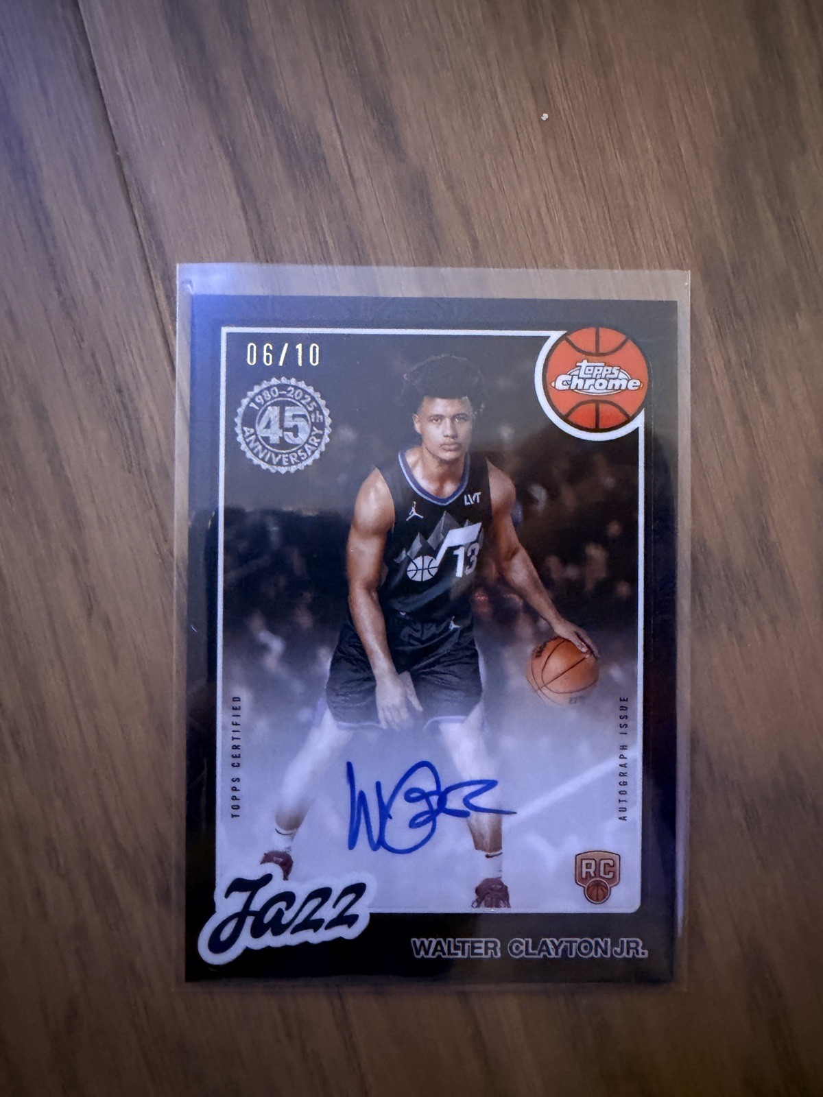 2025 Topps Flagship Chrome - Walter Clayton Jr - #/10 Black Mojo Auto RC