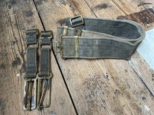 British Army 37 Pattern Belt & Brace Attachments ~ Approx 35” + 1954 Dated