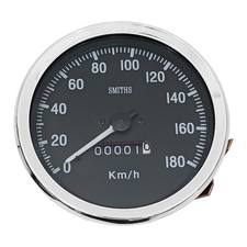 Smiths Chrome Mechanish Light 100mm Tachometer Drehzahlmesser Geschwindigkeit...