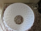 vtg diamond quilted milkglass 8" lamp shade  — photo 3