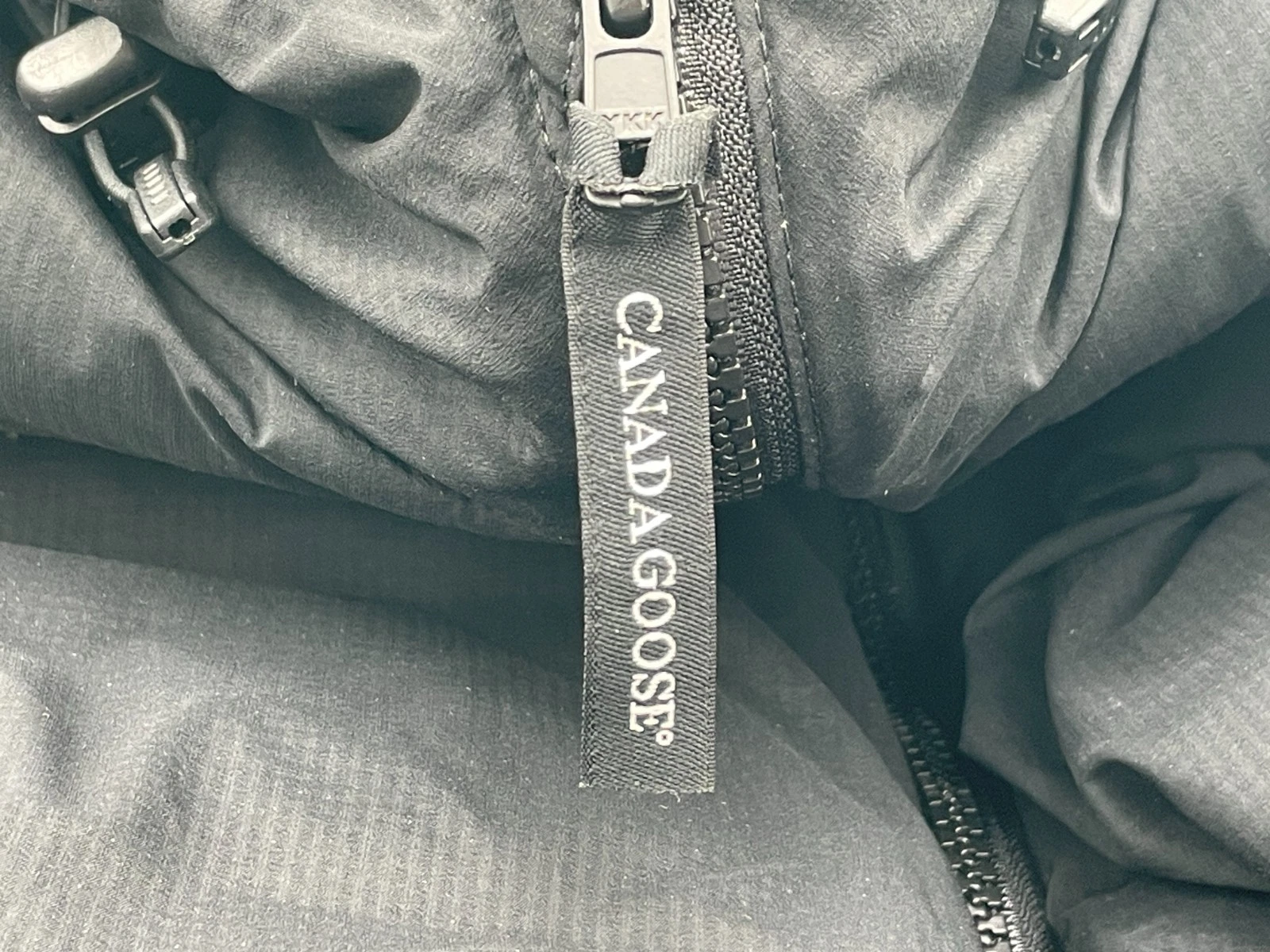 Giubbotto piumino uomo CANADA GOOSE Lodge con cappuccio nero taglia XL nero noir