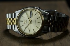 Seiko SNXJ90 Automatic Two Tone Vintage Men's Watch, President Style 