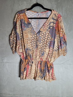 Lascana for Venus Women's Size 14 dolman sleeve animal print blouse