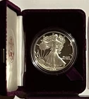 1986 S American Silver Eagle Choice Proof Bullion $1 Coin OGP COA