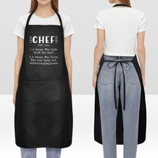 Chef Apron-Durable Polyester w/Pockets Multi-Use