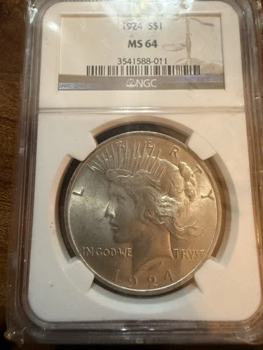 1924 Peace Dollar NGC MS64