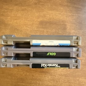 Nintendo NES Game Cartridge Lot: Trog, Golf, The Karate Kid