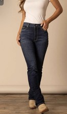 Kimes Ranch Women  s Bootcut Dark Wash Blue Denim Jeans Size 2 5-Pocket