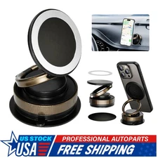 360° Adjustable Magnetic Vacuum Suction Cup Car Phone Holder Mount for MagSafe