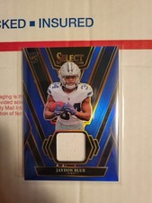 2025 Select Jaydon Blue Rookie Swatches Prizm RC Cowboys # RSW-JBE