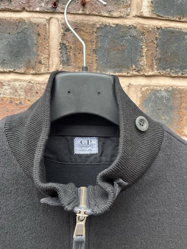 Vintage CP Company Made In Italy Wool/Cotton Dark Brown Zip Jacket Size Large - Picture 18 of 23