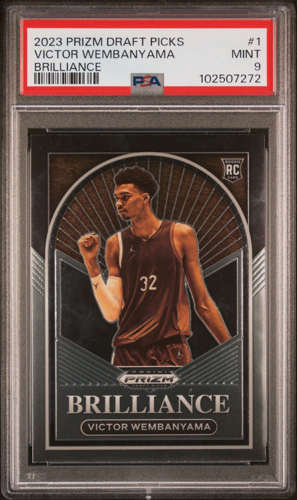 2023 Panini Prizm Draft VICTOR WEMBANYAMA BRILLIANCE RC #1 PSA 9 MINT SPURS view 1