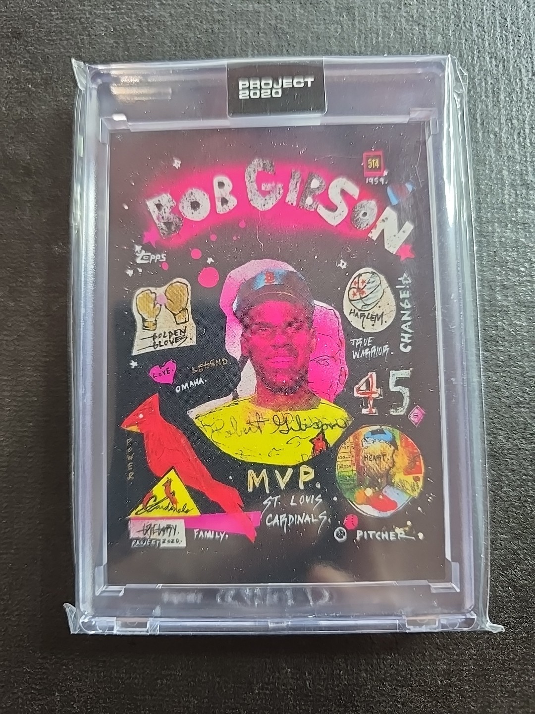 Topps Project 2020 Card #108 - 1959 Bob Gibson by Gregory Siff PR /11,395 CC309