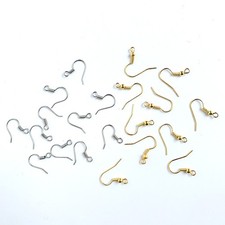 200 PCS JEWELRY Making Findings Earring Hook Coil Ear Wire French Hook