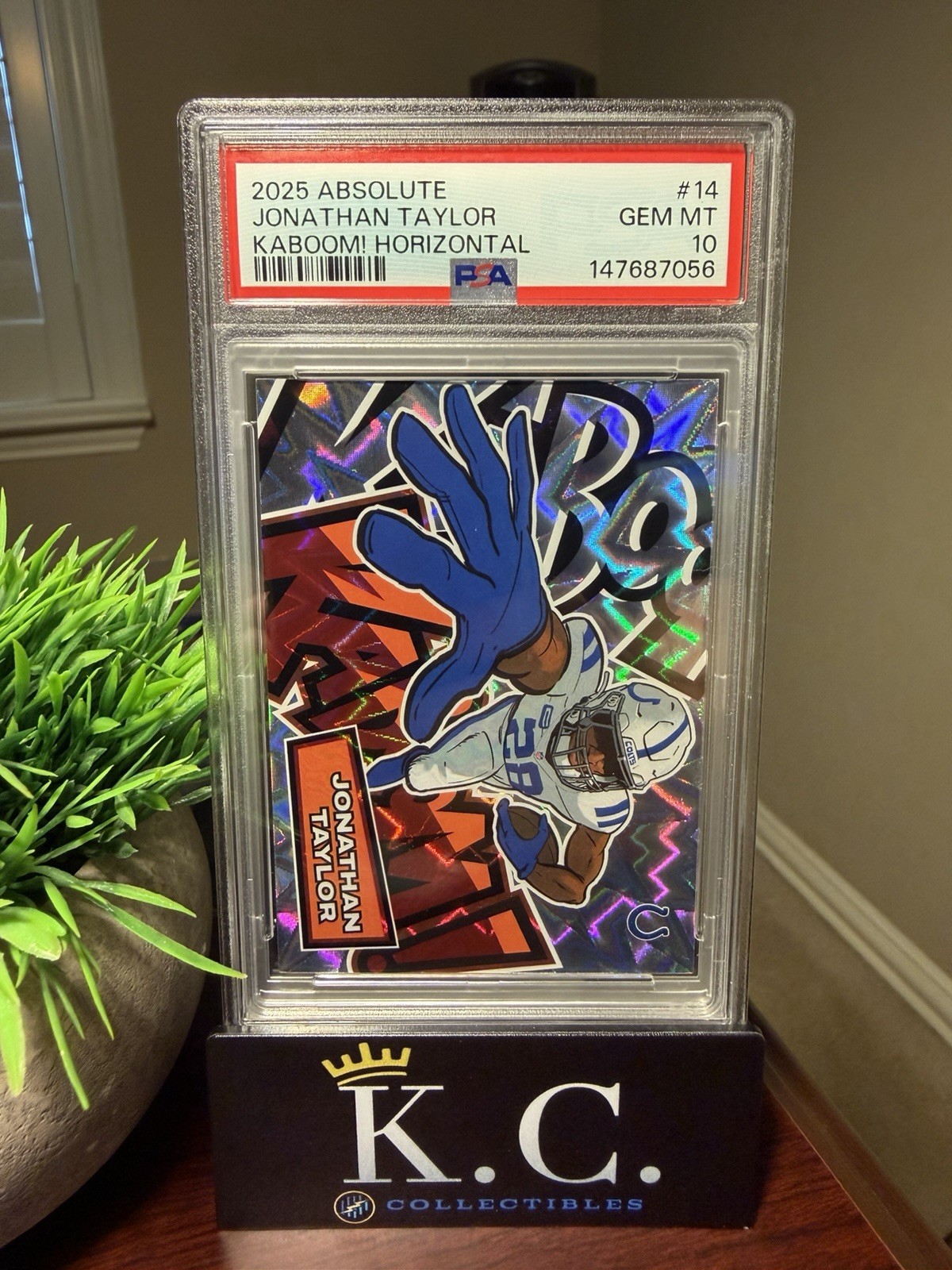 Jonathan Taylor 2025 Panini Absolute Kaboom! Horizontal #14 PSA 10 Low Pop