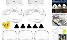 Stove Knob Safety Covers, 5Pcs Fits 90 Oven/Stove 5 Heat Alert Stickers Clear
