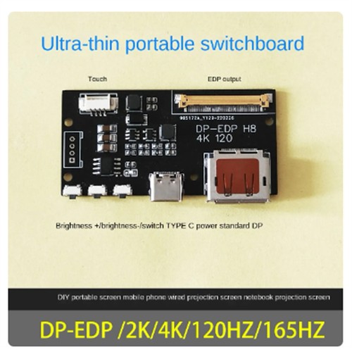 DP A EDP 4K 120HZ Placa Controladora DIY4K Placa Adaptadora 4K 2K 1080 para2289 - Imagen 7 de 10