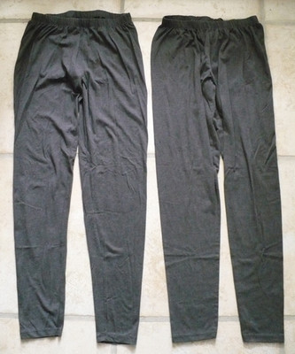 2x Mädchen Legging Leggings, Gummizug, dunkelgrau, Größe 170/176, Y.F.K. (I)