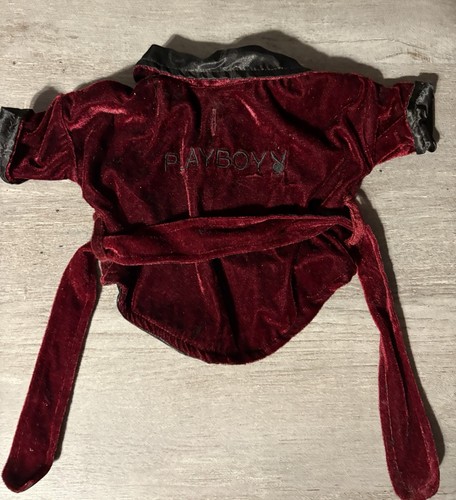 Accessori per animali domestici Playboy Hugh Hefner camicia cane accappatoio vestito taglia small SUPER RARO - Foto 2 di 4