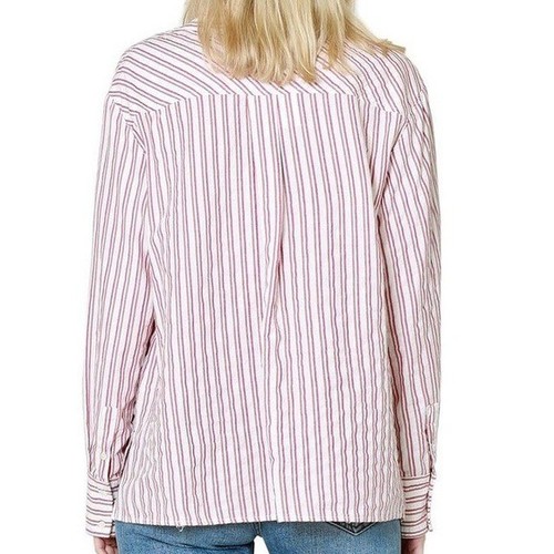Top donna Xirena Hudson a righe taglia XS tasca popover rosa alabastro ticchettio - Foto 3 di 9