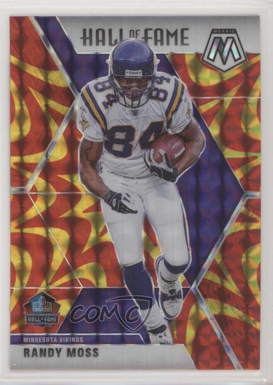 2020 Panini Mosaic Hall of Fame Reactive Gold Prizm Randy Moss #283 HOF xm5