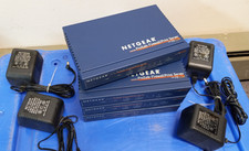 Lot of 4 Netgear ProSafe Firewall Router/ Print Server FR114P w/ AC adapters
