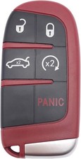 Replacement Key Fob Cover Case fit for 2016 2017 2018 2019 2020 Dodge Red