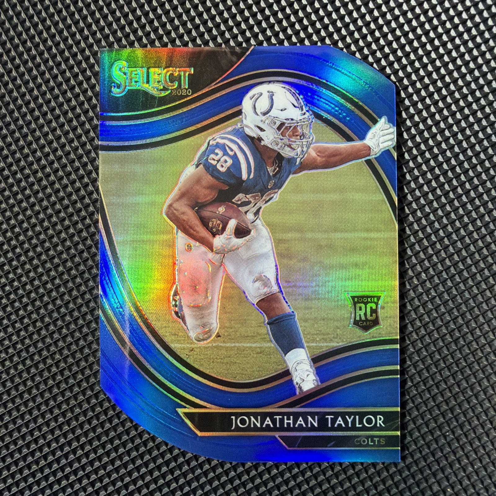 Jonathan Taylor 2020 Panini Select Field Level Blue Prizm Die-Cut Rookie #353