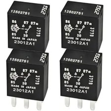 4Pcs 13502751 Relay - 12VDC 5-Pin 35A Automotive Relay
