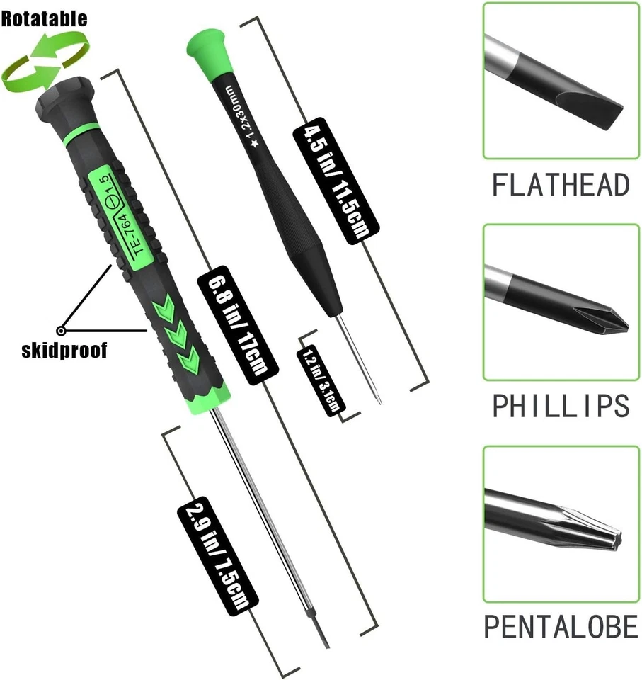 Comprehensive Stainless Steel Screwdriver Kit with Pentalobe and Phillips Tools - Image 4 of 4