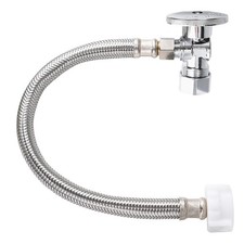 Toilet Hose Water Supply Line Kit - 12" Length 3/8" COMP x 7/8" BC Braided To...
