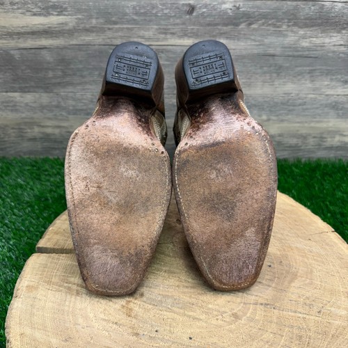 Corral Women - Size 7 - Distressed Tan Stitched Snip Toe Cowboy Boots G1902 - Picture 8 of 12