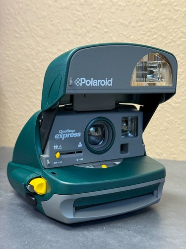 VTG Polaroid One Step Express Green 600 Instant Film Camera Works *Broken Handle - Picture 5 of 7