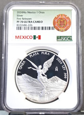 2024 MEXICO SILVER LIBERTAD 1 ONZA NGC PF 70 ULTRA CAMEO FIRST RELEASES 1 OZ
