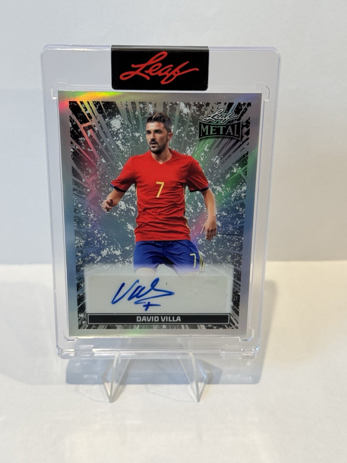 David Villa #BA-DV1 Soccer Cards 2022 Leaf Metal Autographs trading card — raw and PSA graded price guide