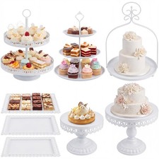 8 Pcs Cake Stands Set Metal Dessert Table Display Tiered Cupcake Holder Candy...