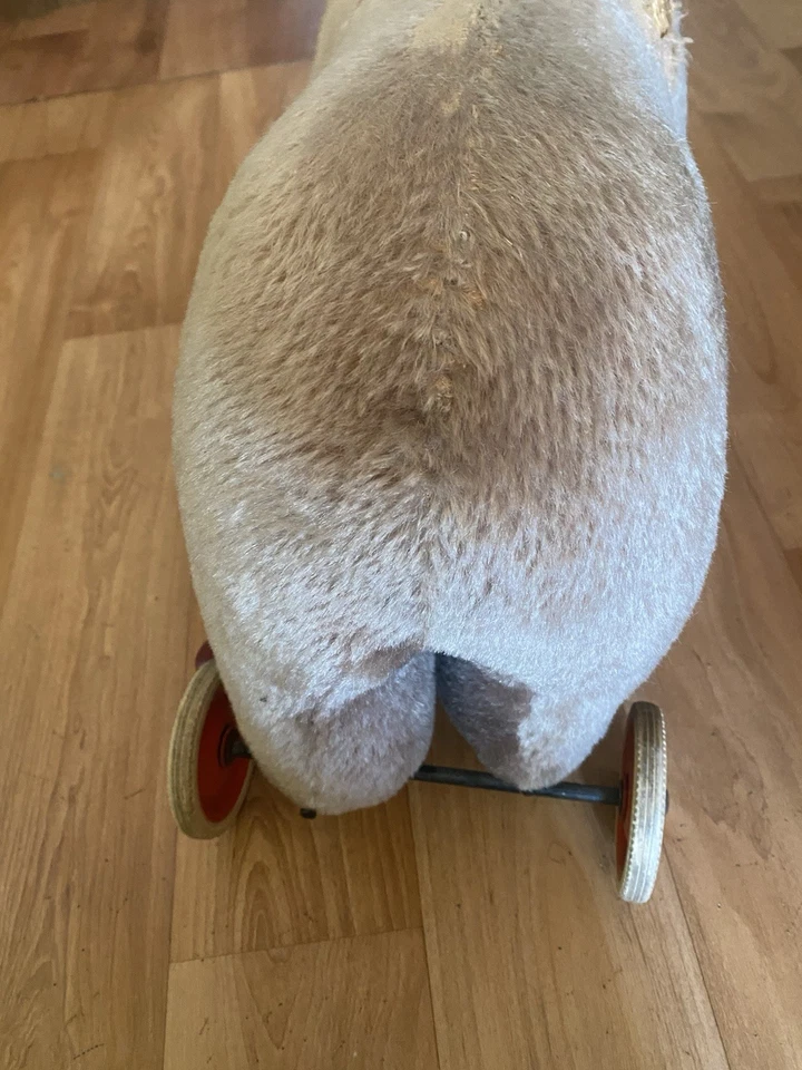 Steiff Bär Auf Rädern Reittier Antik Vintage Stofftier - Bild 3 von 4
