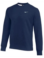 Nike Mens Club Fleece Crewneck Sweatshirt Pullover 2X-Large Navy CJ1614-419