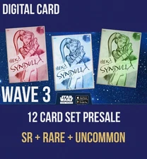 WATERCOLOR WAVE 3 PRESALE SR+RARE+UC 12 CARD SET Topps Star Wars Trader 2026