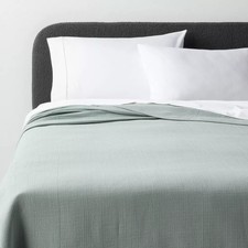 King Luxe Matelasse Coverlet Light Teal Green - Threshold