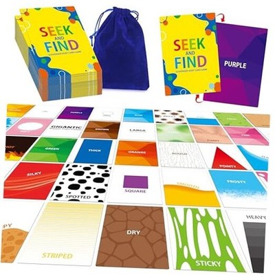 50 Seek and Find Cards for Kids and Outdoor Nature Scavenger Hunt Card Game