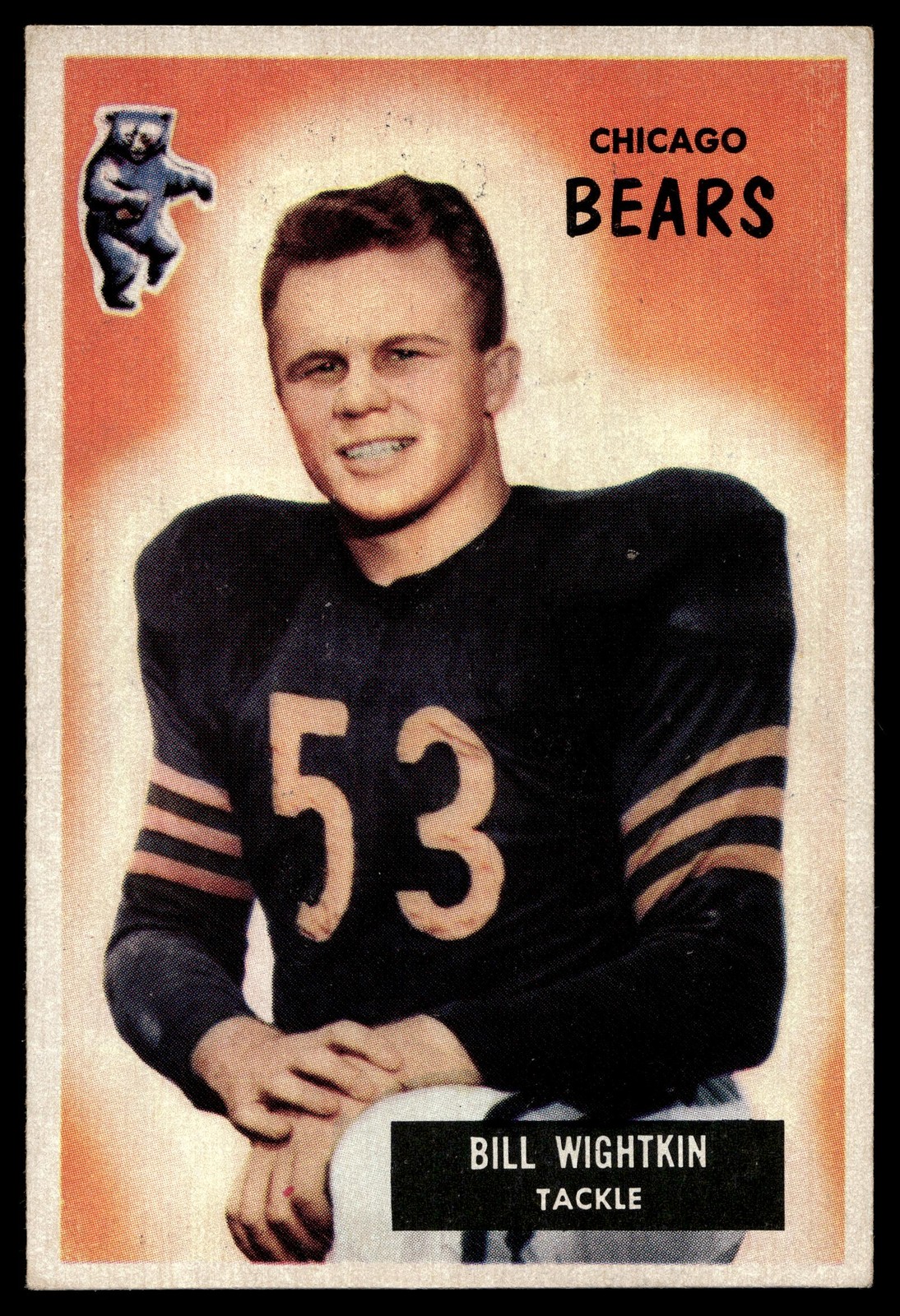 1955 Bowman #92 Bill Wightkin Bears VG