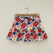 Mini Boden Floral Skirt Skort Girls Size 8-9 Years Colorful Rainbow Flowers