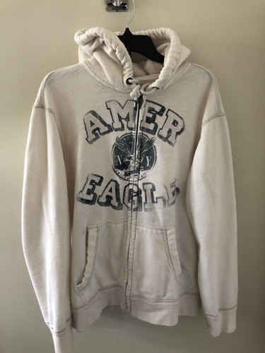 Y2K American Eagle Outfitters Vintage Fit Full Zip Hoodie Size XL Grunge Gym