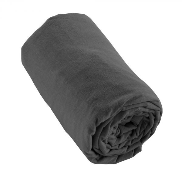 Drap housse 180x200 flanelle de coton orage pour lit d'hiver cocooning