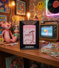 Encendedor Zippo Pink Panther en caja hecho en EE. UU. de colección