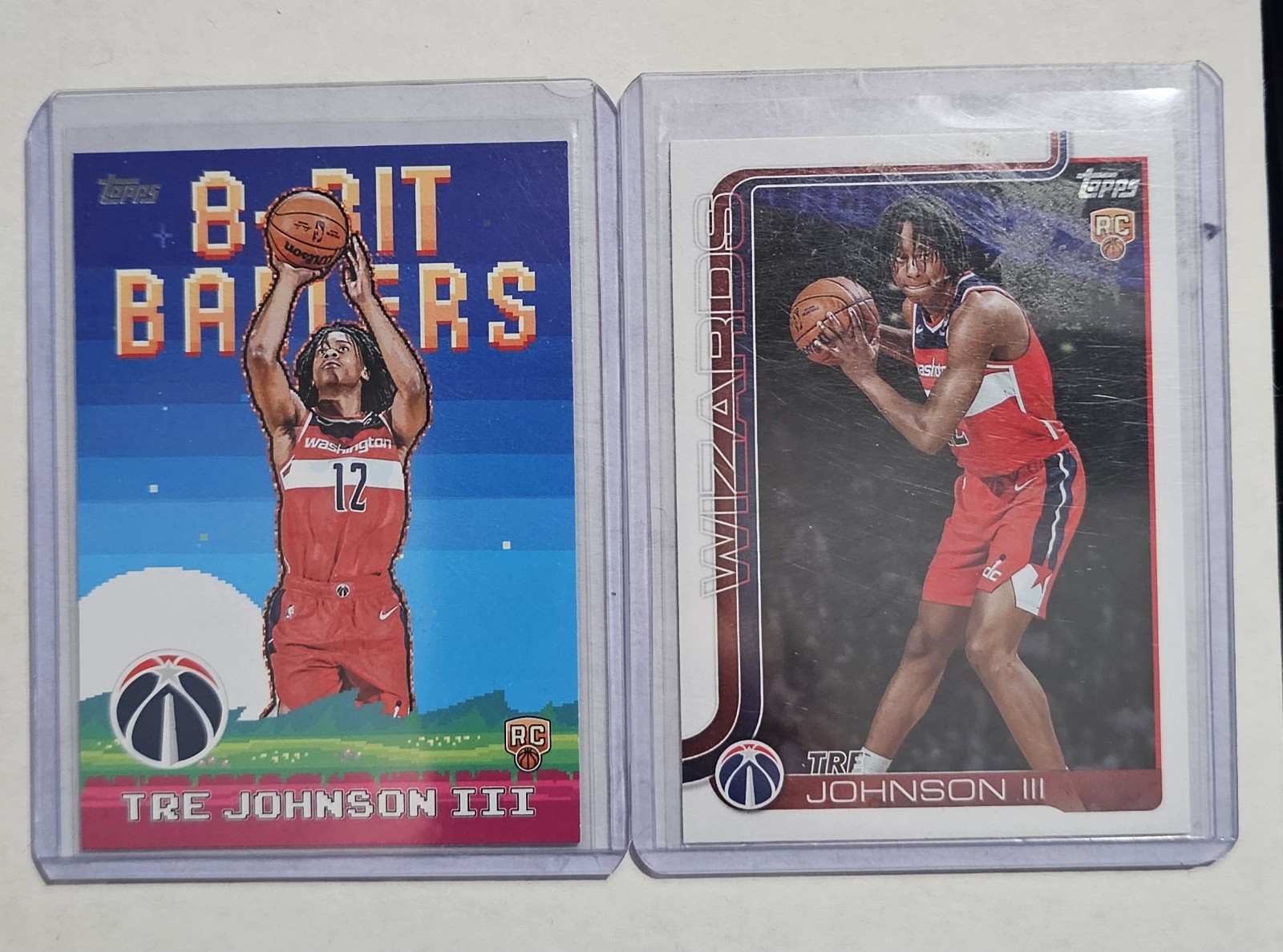 Topps Tre Johnson III Washington Wizards Rookie Card Lot (2 Cards)