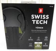 Swiss Tech ELECTRONIC HEARING PROTECTION EARMUFF Bluethooth Music Calls NRR 25dB