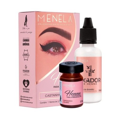Menela Professional Henna Eyebrow Kit - Light Brown - Free Shipping
